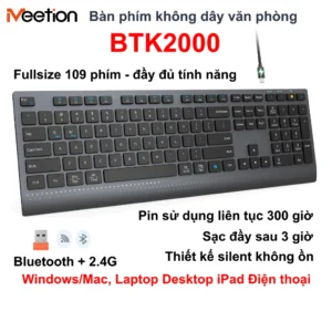 Bàn phím không dây văn phòng Meetion BTK2000